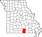 Map of Missouri showing Howell County - Click on map for a greater detail.
