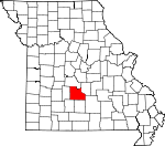 Map of Missouri showing Laclede County - Click on map for a greater detail.