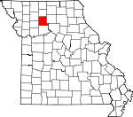 Map of Missouri showing Livingston County - Click on map for a greater detail.
