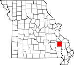 Map of Missouri showing Madison County - Click on map for a greater detail.