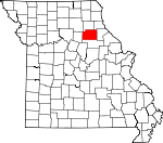 Map of Missouri showing Monroe County - Click on map for a greater detail.