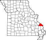 Map of Missouri showing Perry County - Click on map for a greater detail.