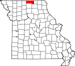 Map of Missouri showing Putnam County - Click on map for a greater detail.