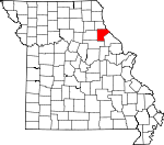 Map of Missouri showing Ralls County - Click on map for a greater detail.
