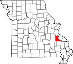 Map of Missouri showing St. Francois County - Click on map for a greater detail.