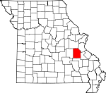 Map of Missouri showing Washington County - Click on map for a greater detail.
