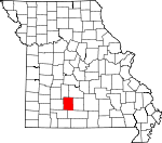 Map of Missouri showing Webster County - Click on map for a greater detail.