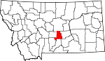 Map of Montana showing Golden Valley County - Click on map for a greater detail.