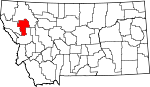 Map of Montana showing Lake County - Click on map for a greater detail.