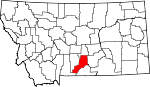 Map of Montana showing Stillwater County - Click on map for a greater detail.
