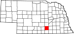 Map of Nebraska showing Adams County - Click on map for a greater detail.