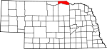 Map of Nebraska showing Boyd County - Click on map for a greater detail.