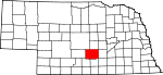 Map of Nebraska showing Buffalo County - Click on map for a greater detail.