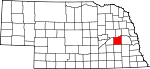 Map of Nebraska showing Butler County - Click on map for a greater detail.