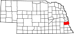Map of Nebraska showing Cass County - Click on map for a greater detail.