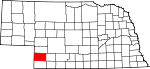 Map of Nebraska showing Chase County - Click on map for a greater detail.