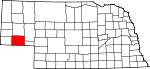 Map of Nebraska showing Cheyenne County - Click on map for a greater detail.