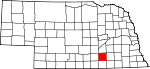 Map of Nebraska showing Clay County - Click on map for a greater detail.
