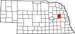 Map of Nebraska showing Colfax County - Click on map for a greater detail.