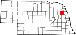 Map of Nebraska showing Cuming County - Click on map for a greater detail.