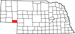 Map of Nebraska showing Deuel County - Click on map for a greater detail.