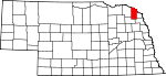 Map of Nebraska showing Dixon County - Click on map for a greater detail.