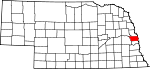 Map of Nebraska showing Douglas County - Click on map for a greater detail.