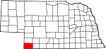 Map of Nebraska showing Dundy County - Click on map for a greater detail.