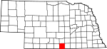 Map of Nebraska showing Franklin County - Click on map for a greater detail.