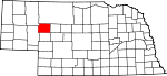 Map of Nebraska showing Grant County - Click on map for a greater detail.