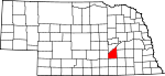 Map of Nebraska showing Hamilton County - Click on map for a greater detail.