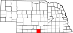Map of Nebraska showing Harlan County - Click on map for a greater detail.