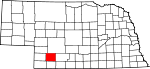 Map of Nebraska showing Hayes County - Click on map for a greater detail.