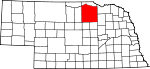 Map of Nebraska showing Holt County - Click on map for a greater detail.