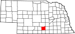 Map of Nebraska showing Kearney County - Click on map for a greater detail.
