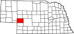 Map of Nebraska showing Keith County - Click on map for a greater detail.