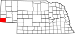 Map of Nebraska showing Kimball County - Click on map for a greater detail.