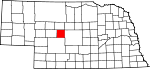 Map of Nebraska showing Logan County - Click on map for a greater detail.