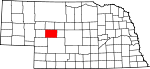 Map of Nebraska showing McPherson County - Click on map for a greater detail.