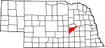 Map of Nebraska showing Merrick County - Click on map for a greater detail.