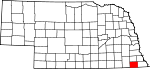 Map of Nebraska showing Pawnee County - Click on map for a greater detail.
