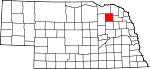 Map of Nebraska showing Pierce County - Click on map for a greater detail.