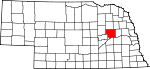 Map of Nebraska showing Platte County - Click on map for a greater detail.