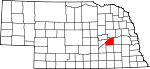 Map of Nebraska showing Polk County - Click on map for a greater detail.