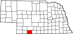 Map of Nebraska showing Red Willow County - Click on map for a greater detail.