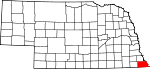 Map of Nebraska showing Richardson County - Click on map for a greater detail.