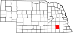 Map of Nebraska showing Saline County - Click on map for a greater detail.