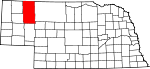 Map of Nebraska showing Sheridan County - Click on map for a greater detail.