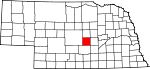 Map of Nebraska showing Sherman County - Click on map for a greater detail.