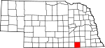 Map of Nebraska showing Thayer County - Click on map for a greater detail.